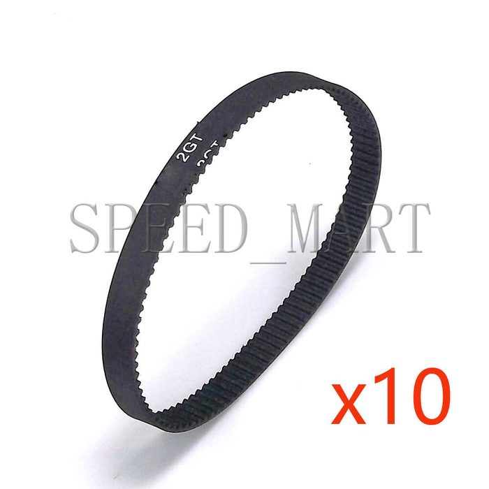 GT2 Timing Belt 250-2GT, 10mm Width, 125 Teeth