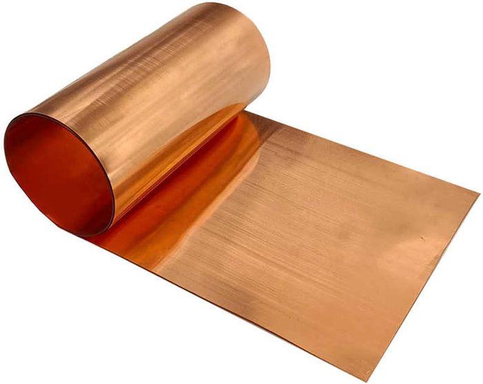Copper Sheet Roll, 0.4mm Thickness, 1 Meter Length