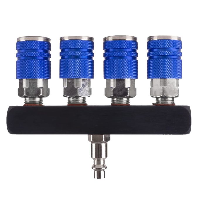 BSPP Threads Pneumatic Manifold Air Distribution Block