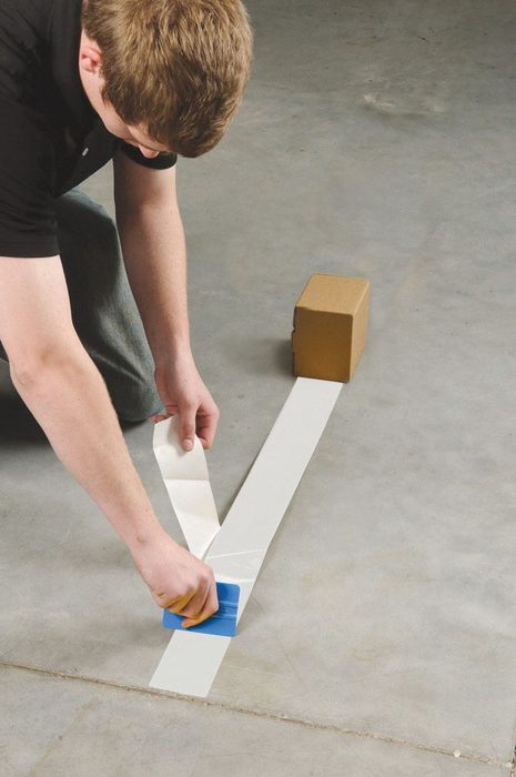 Floor Marking Tape, 2in x 100Ft, White