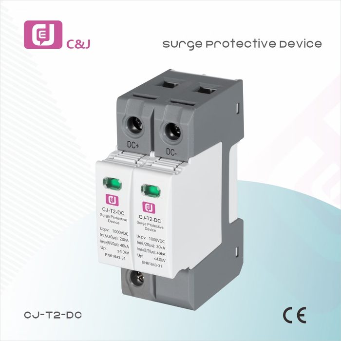 PV T2 2p 20 40ka Surge Protector SPD DC 1000V