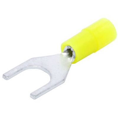 Crimp Spade Connector 26-22 AWG M4 Insulated Vinyl or Nylon
