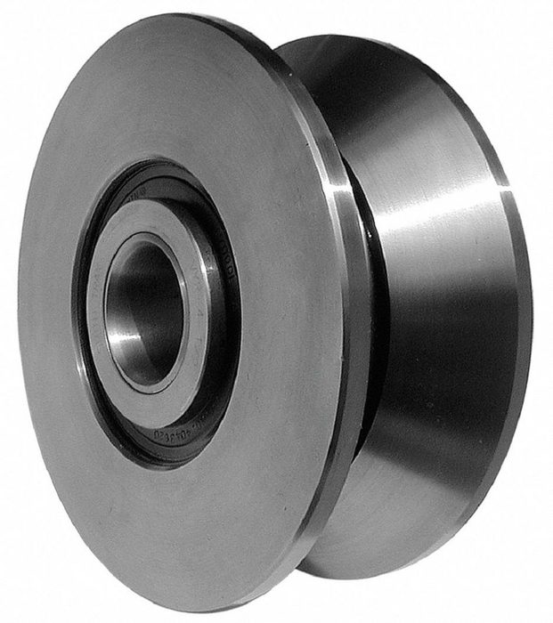 Track Roller, Yoke, V-Groove, Dia 2-3/4 In.