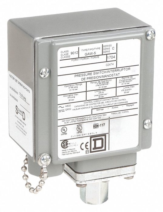 Pressure Switch 95-125 Psi