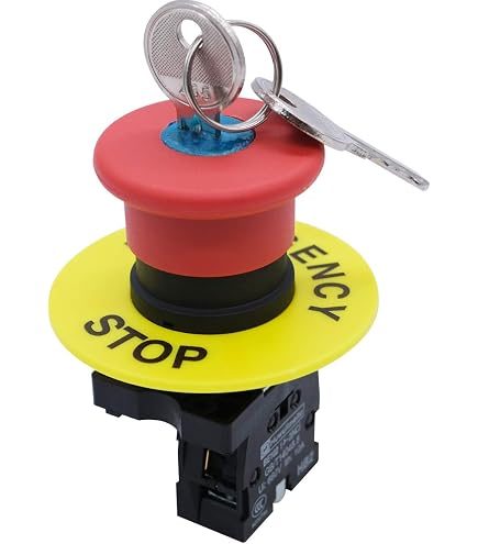 Industrial Emergency Stop (E-Stop) Button Switch