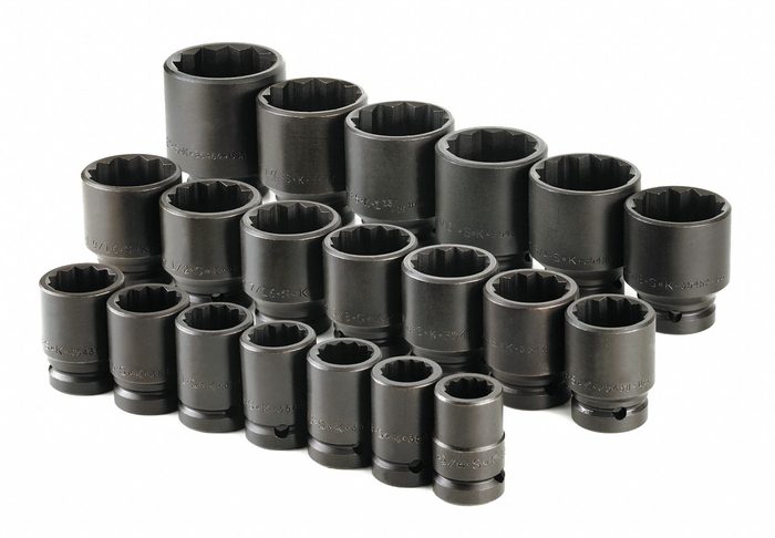 Impact Socket Set SAE Black Oxide Industrial Grade