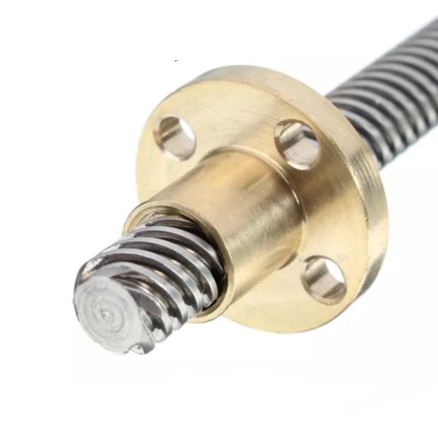 Tr12 Right Thread Lead Screw with Brass Nut