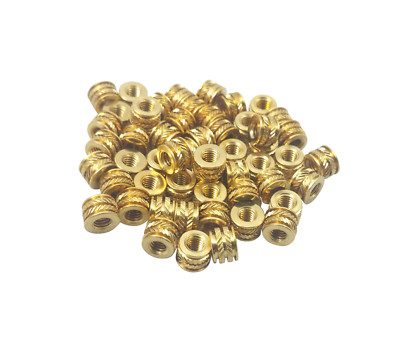 M4 Short Brass Heat Set Inserts M4-0.7