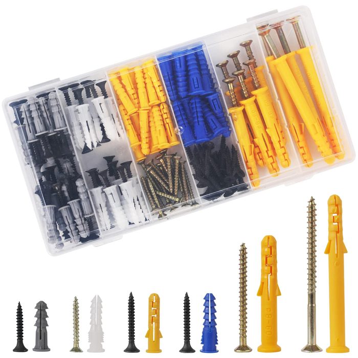 Hollow Wall Anchors with Screws Assortment Kit