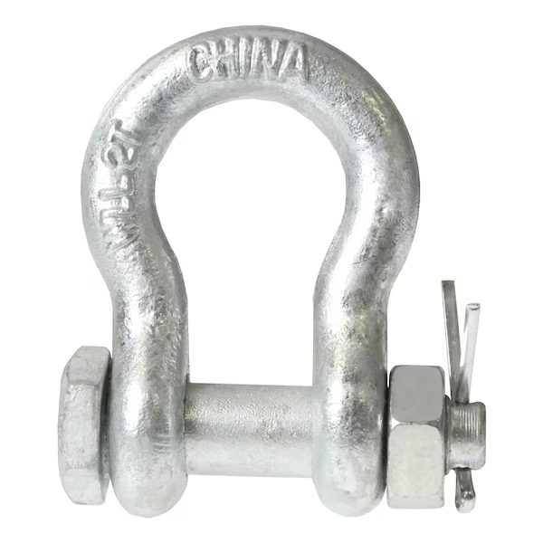 3" Steel Bolt Type Anchor Shackle, 85 Ton