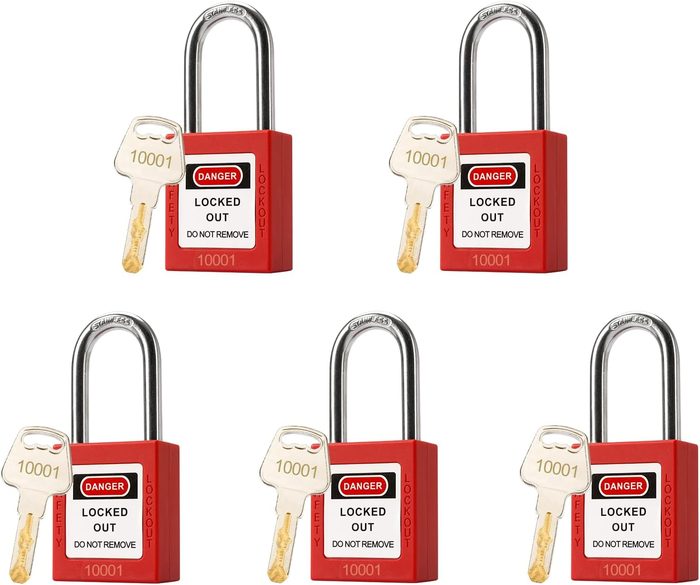 Safety Lockout Padlock with Master Key