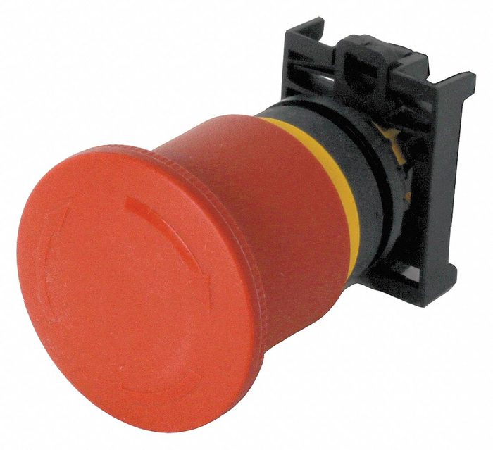 Emergency Stop Push Button: Red, 22 mm, Mushroom Head