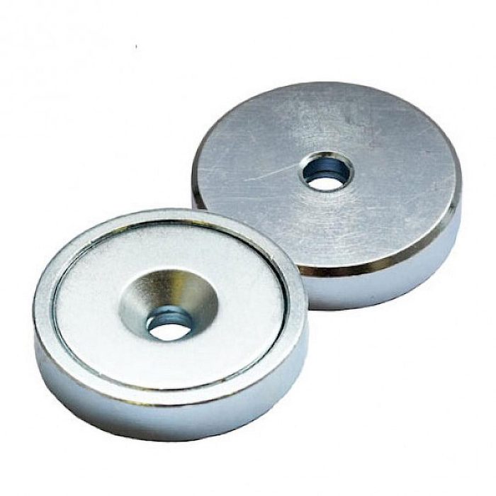 Rare Earth Pot Magnet, 1 inch Height, 35.3 lb Maximum Pull Force