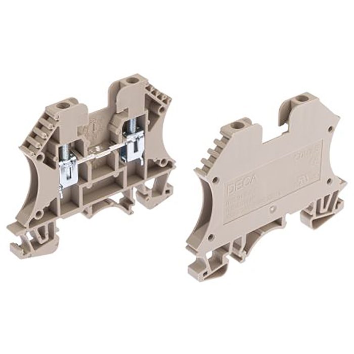 2 Position 1 Level DIN Rail Terminal Block