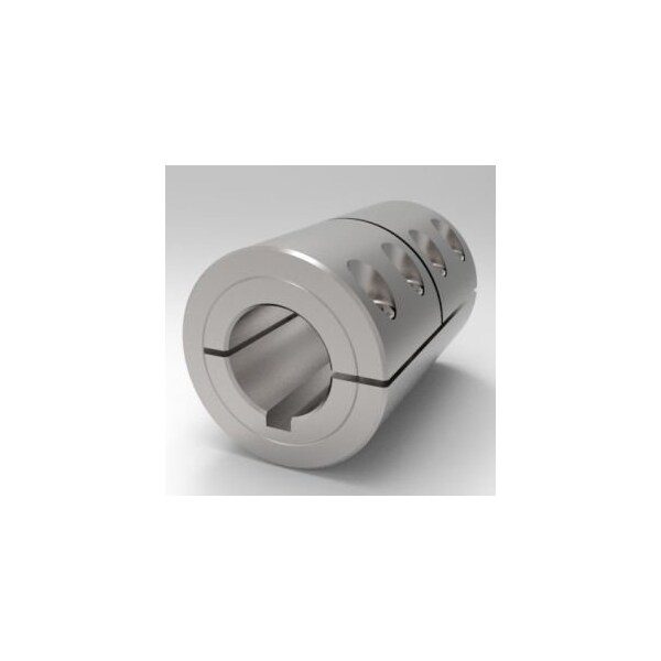 3-Piece Clamp-Type Coupling/Keyway, 3/4 in x 3/4 in