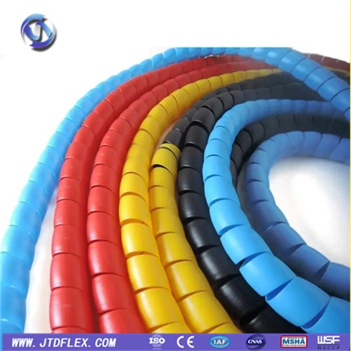 Spiral Guard Wrap, 0.86 in OD, 0.47 to 0.86 inch Compatible Hose Size