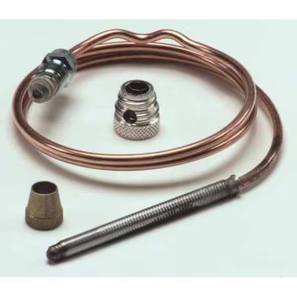 Thermocouple, LP/NG, 20 to 30 mV, 36 in L., Threaded, Tinnerman Clip