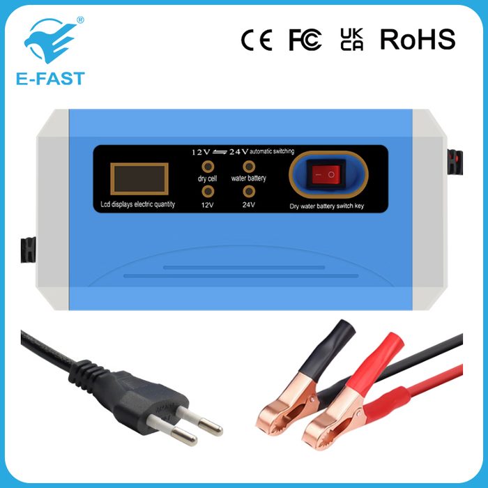 Full Self Stop Smart Battery Charger 12V 10A 24V 5A