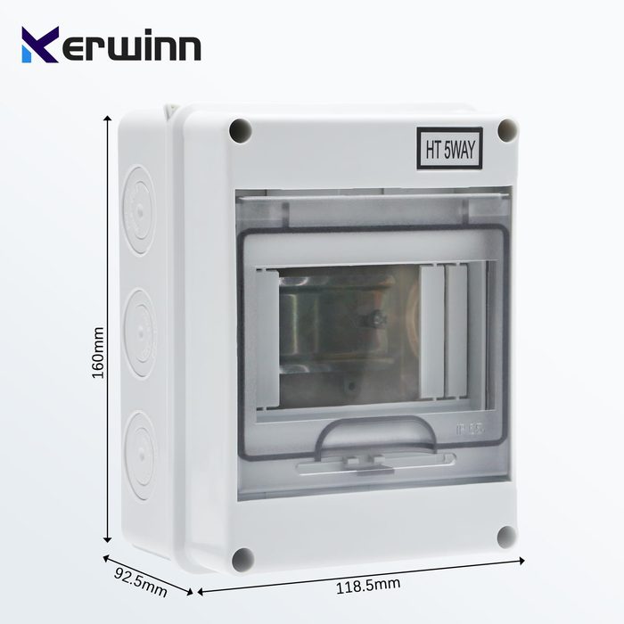 ABS Transparent Cover Electrical Box, 5 Way