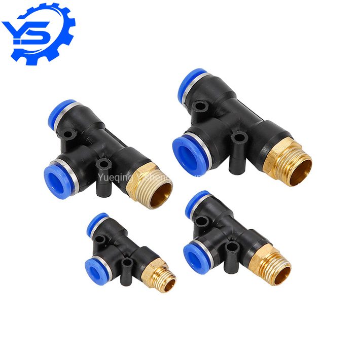 Pd Series Tee Type 3 Ways Plastic Pneumatic Fitting Push to Connect Fittings