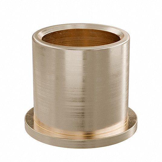 1" ID x 1.5" OD Sintered Bronze Flanged Sleeve Bearing