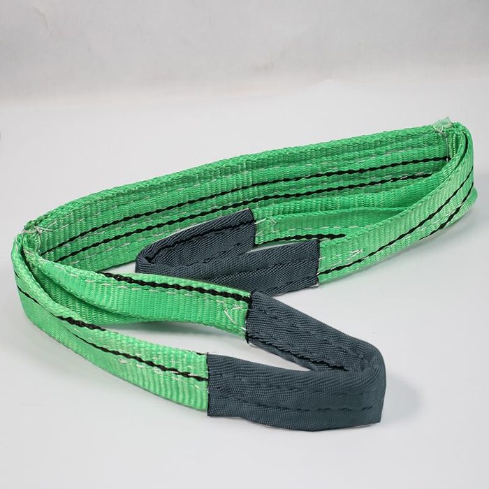 Industrial Crane Lifting Strap 2T 3T 5T Capacity 6.1m T Green Flat Webbing Sling