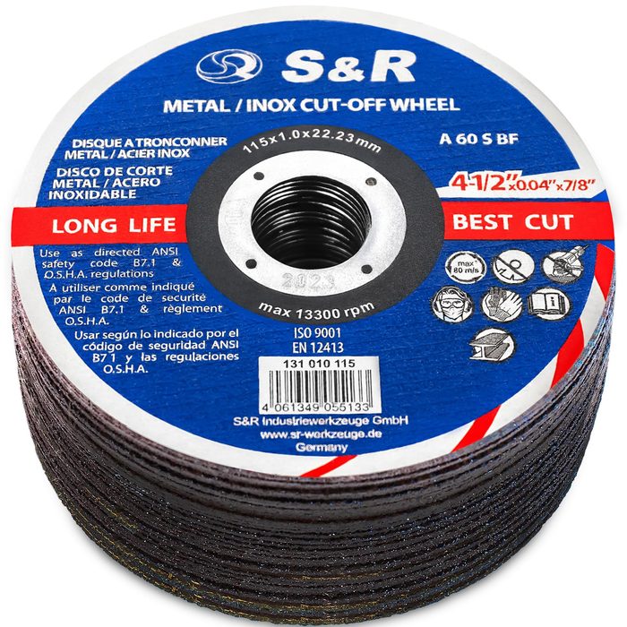 Super Thin 1.0mm Thickness Cutting Disk 115mm Stainless Steel Cutoff Wheel