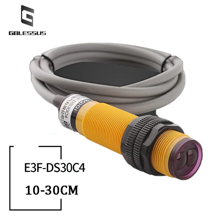 3 Wire NPN NO IR Photoelectric Optical Sensor Switch E3F-DS30C4