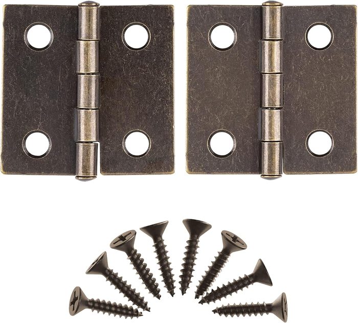 Antique Brass Butt Hinges, 1-1/2" x 1-1/2"