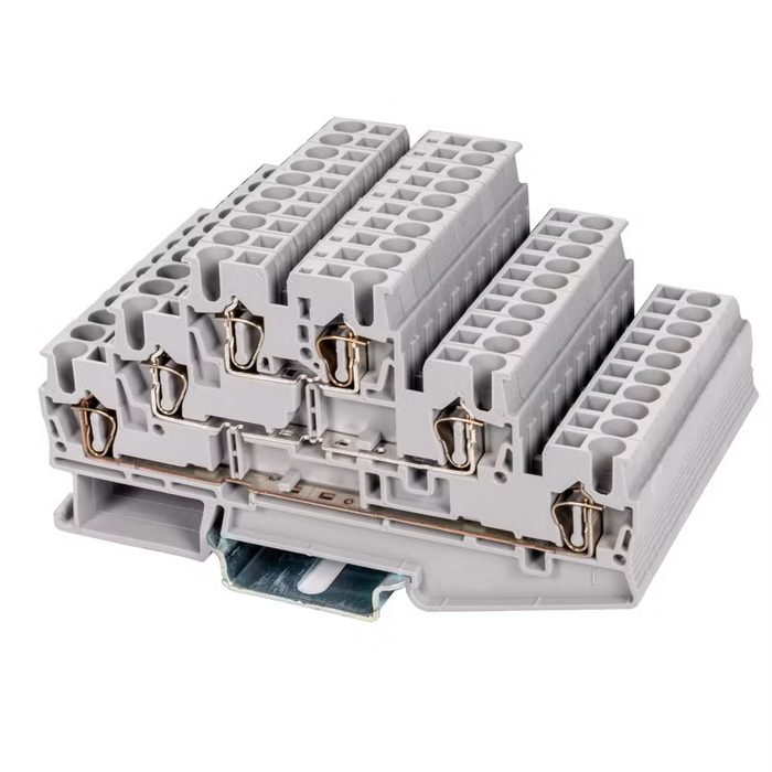 Three Level Terminal Block, DIN Rail