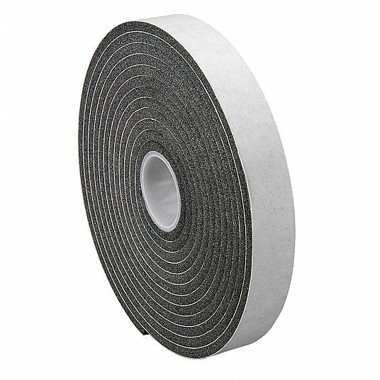 Continuous Roll Foam Tape, 1 in Roll Wd