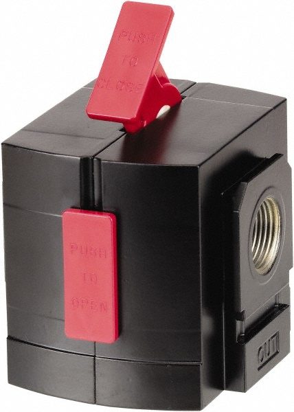 Ported Mid-Size Modular Lockout Valve for Pneumatic FRL Component