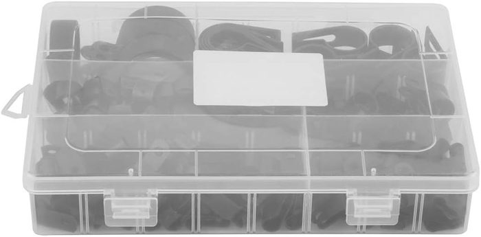 Black Plastic P-Clamps Cable Clips