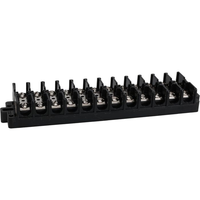12 Poles, 600 Volt, 60 Amp, -40 to 266°F, Polyester Thermoplastic Multipole Terminal Block