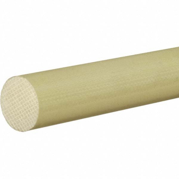 Garolite (G-10/FR4) Rod, 3/4" Dia, 12" Long, Yellow