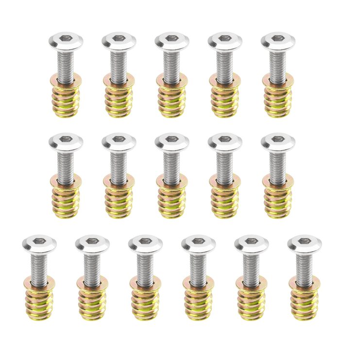 M6x25 Furniture Screw Nut Threaded Inserts Bolt
