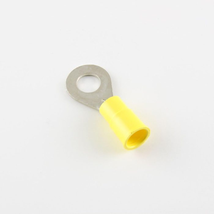 12-10 Ga. Insulated Ring Terminals, 1/4" Stud