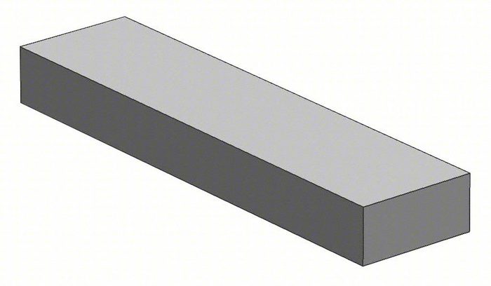 6061 Aluminum Flat Bar Stock, 0.5 in T