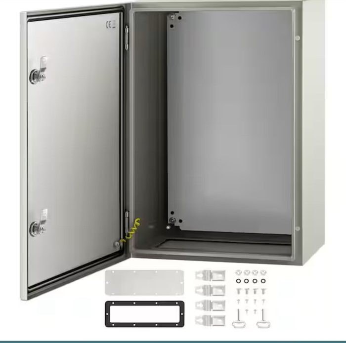 24 x 16 x 10'' NEMA 4X IP66 Waterproof & Dustproof Steel Electrical Enclosure