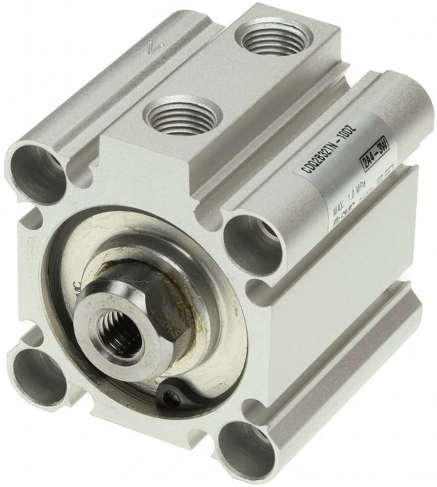 Compact Double-Acting Air Cylinder, 32 mm Bore Dia, 10 mm Stroke Lg