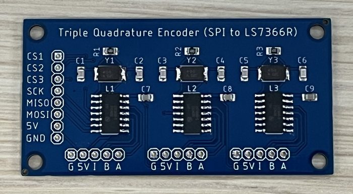 Triple LS7366R Quadrature Encoder Buffer