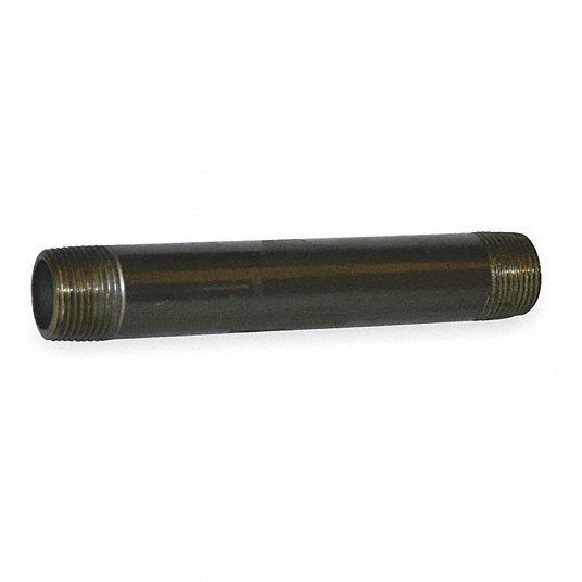 3 in Nominal Pipe Size, Male NPT x Male NPT, Schedule 40, Black Grade A Steel Pipe