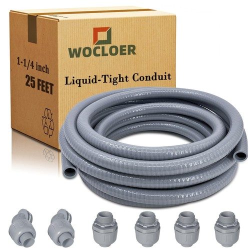 Liquid-Tight Conduit, 1-1/4 inch 25 Foot Flexible Non Metallic