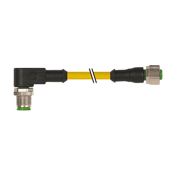 M12 male 0 Degree / M8 female 0 Degree Cable