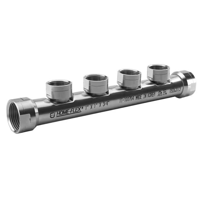 3/4 in. x 3/4 in. x (4) 1/2 in. CSST FIPT Stainless Steel Manifold