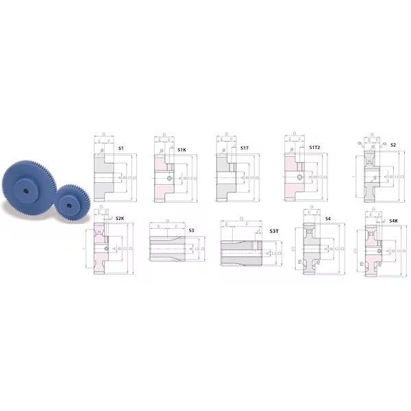 Machined Nylon Spur Gears