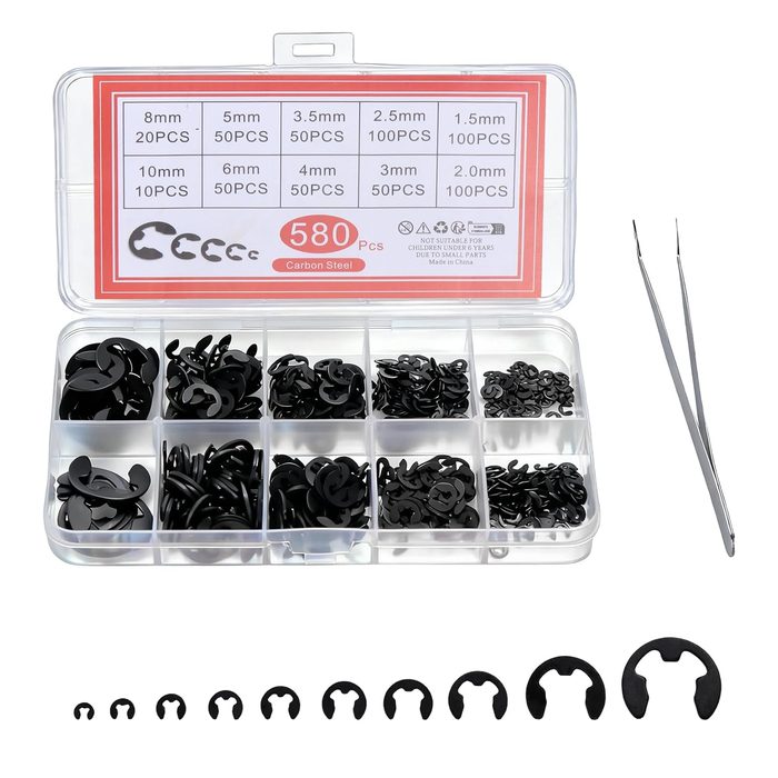 C Clips 1.5-10mm Internal Snap Rings Assorted Sizes