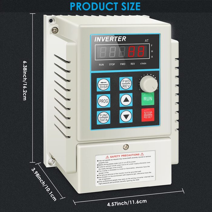 Single Phase Input 0.75kw 1HP VFD Variablefrequency Drive
