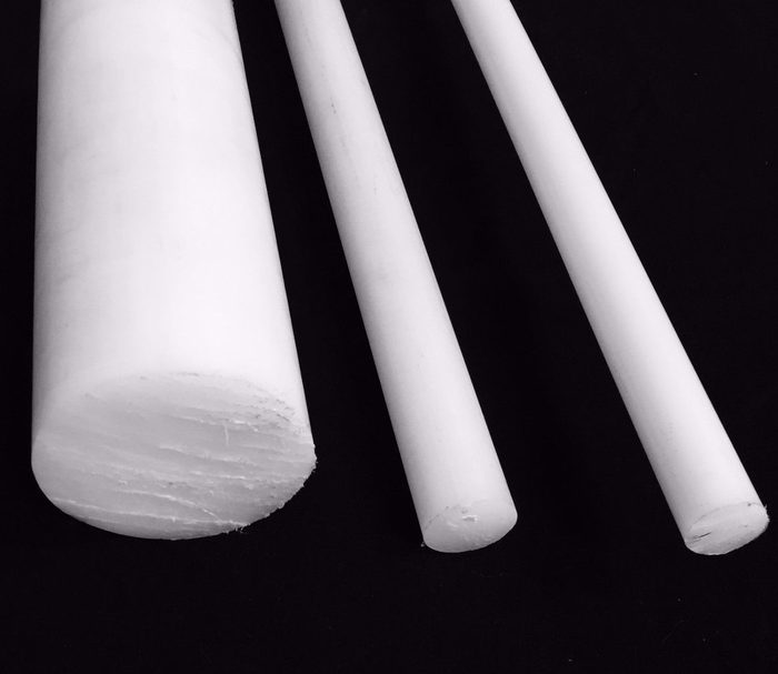 Nylon Plastic Rod, 1/4" Diameter, Natural