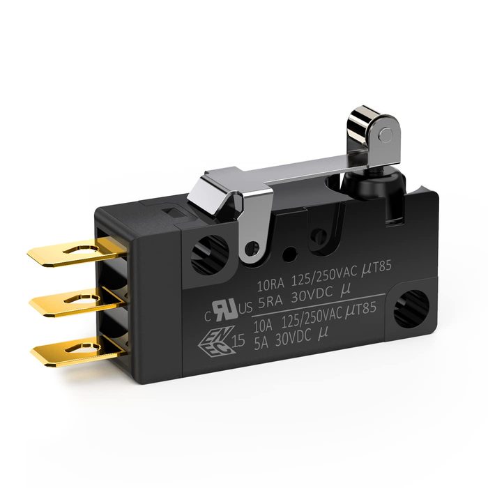 Micro Switch Roller Lever SPDT 1NO + 1NC Momentary Action 3-Pin Terminals